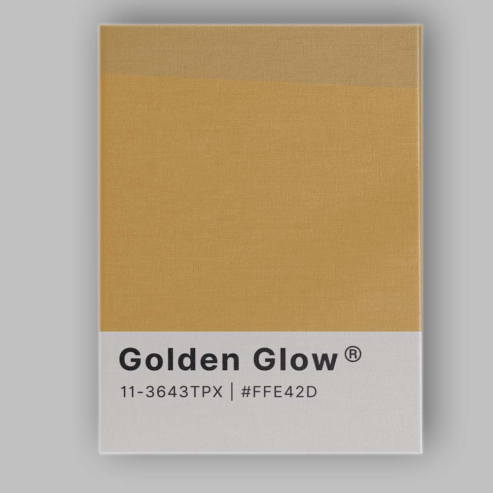 Golden Glow Minimalist Colour Swatch Modern Typography Canvas Wall Art Print Decor Picture Ready to Hang