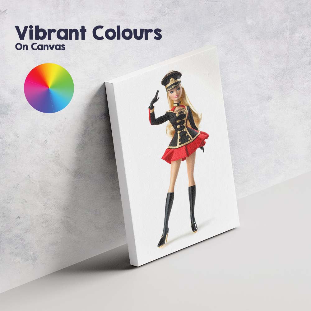 Elegant Christmas Toy Soldier Doll Fashion Illustration Canvas Wall Art Print Decor Picture Ready to Hang