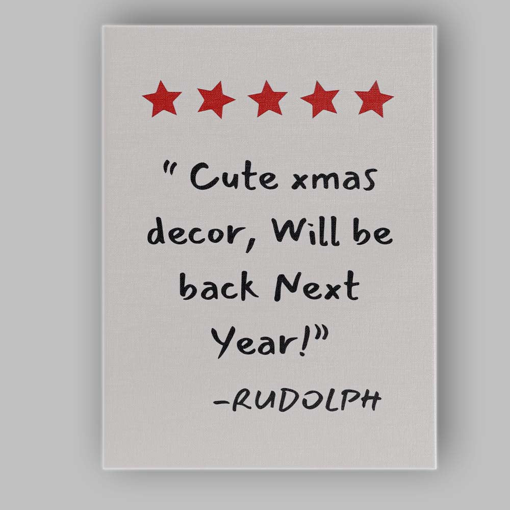 Cute Christmas Quote Typography Minimalist Festive Wall Art Canvas Wall Art Print Decor Picture Ready to Hang