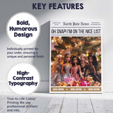 Christmas Fashion Dolls Nice List Magazine Cover Glam Holiday Canvas Wall Art Print Decor Picture Ready to Hang