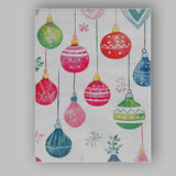 Colourful Watercolour Christmas Baubles Hanging Ornament Pattern Canvas Wall Art Print Decor Picture Ready to Hang