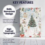 Elegant Snowy Christmas Village Watercolour Winter Wonderland Canvas Wall Art Print Decor Picture Ready to Hang