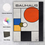 Minimalist Bauhaus Geometric Abstract Retro Design Canvas Wall Art Print Decor Picture Ready to Hang