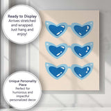 Blue Heart Shaped Sunglasses Pop Art Illustration Canvas Wall Art Print Decor Picture Ready to Hang