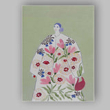 Elegant Floral Fashion Woman Botanical Watercolour Illustration Canvas Wall Art Print Decor Picture Ready to Hang
