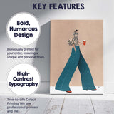 Minimalist Fashion Woman Wide Leg Trousers Modern Illustration Canvas Wall Art Print Decor Picture Ready to Hang