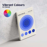 Blue Bauhaus Concentric Circle Geometric Minimalist Poster Canvas Wall Art Print Decor Picture Ready to Hang