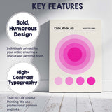 Pink Bauhaus Concentric Circle Geometric Minimalist Poster Canvas Wall Art Print Decor Picture Ready to Hang
