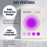 Purple Bauhaus Concentric Circle Geometric Minimalist Poster Canvas Wall Art Print Decor Picture Ready to Hang