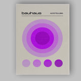 Purple Bauhaus Concentric Circle Geometric Minimalist Poster Canvas Wall Art Print Decor Picture Ready to Hang