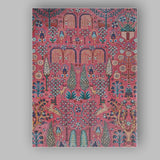 Pink Persian Garden Folk Art Floral Botanical Repeat Pattern Canvas Wall Art Print Decor Picture Ready to Hang
