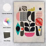 Mid Century Modern Abstract Geometric Scandinavian Shapes Composition Canvas Wall Art Print Decor Picture Ready to Hang