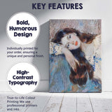 Soft Impressionist Woman Resting Portrait Oil Painting Canvas Wall Art Print Decor Picture Ready to Hang