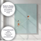 Minimalist Balance Line Concept Figures Abstract Illustration Canvas Wall Art Print Decor Picture Ready to Hang