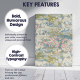 Soft Blue Japanese Cherry Blossom Garden Floral Landscape Canvas Wall Art Print Decor Picture Ready to Hang