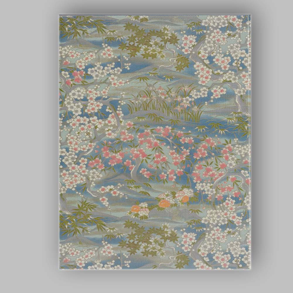 Soft Blue Japanese Cherry Blossom Garden Floral Landscape Canvas Wall Art Print Decor Picture Ready to Hang