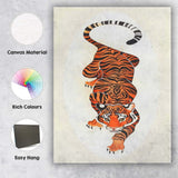 Fierce Walking Bengal Tiger Wildlife Illustration Canvas Wall Art Print Decor Picture Ready to Hang