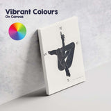 Minimalist Black Yoga Pose Silhouette Figure Canvas Wall Art Print Decor Picture Ready to Hang