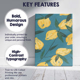 Mustard Yellow Tulip Floral Botanical Repeat Canvas Wall Art Print Decor Picture Ready to Hang