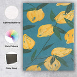 Mustard Yellow Tulip Floral Botanical Repeat Canvas Wall Art Print Decor Picture Ready to Hang