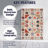 Bohemian Folk Art Floral Medallion Decorative Rug Pattern Canvas Wall Art Print Decor Picture Ready to Hang