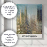 Abstract Layered City Skyline Urban Architecture Poster Canvas Wall Art Print Decor Picture Ready to Hang