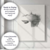 Minimalist Surreal Classical Statue Face Sketch Poster Canvas Wall Art Print Decor Picture Ready to Hang