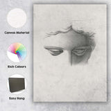 Minimalist Surreal Classical Statue Face Sketch Poster Canvas Wall Art Print Decor Picture Ready to Hang