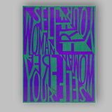 Abstract Purple Green Typography Inspirational Quote Modern Graphic Canvas Wall Art Print Decor Picture Ready to Hang