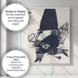 Monochrome Modern Interior Design Abstract Furniture Illustration Poster Canvas Wall Art Print Decor Picture Ready to Hang