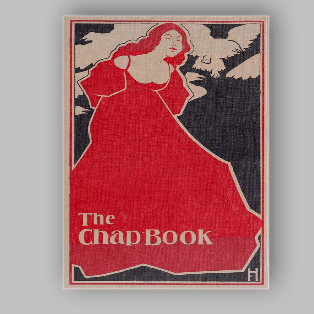 Art Nouveau Red Lady Dove Silhouette Graphic Poster Canvas Wall Art Print Decor Picture Ready to Hang