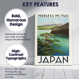 Scenic Mount Fuji Japanese Lake Landscape Travel Poster Canvas Wall Art Print Decor Picture Ready to Hang