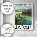 Scenic Mount Fuji Japanese Lake Landscape Travel Poster Canvas Wall Art Print Decor Picture Ready to Hang