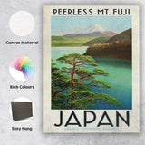 Scenic Mount Fuji Japanese Lake Landscape Travel Poster Canvas Wall Art Print Decor Picture Ready to Hang