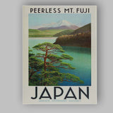 Scenic Mount Fuji Japanese Lake Landscape Travel Poster Canvas Wall Art Print Decor Picture Ready to Hang