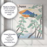 Elegant Japan Mount Fuji Pine Trees Travel Poster Canvas Wall Art Print Decor Picture Ready to Hang