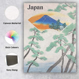 Elegant Japan Mount Fuji Pine Trees Travel Poster Canvas Wall Art Print Decor Picture Ready to Hang