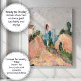 Pastel Coastal Seascape Impressionist Harbour Painting Canvas Wall Art Print Decor Picture Ready to Hang