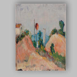 Pastel Coastal Seascape Impressionist Harbour Painting Canvas Wall Art Print Decor Picture Ready to Hang