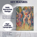Colourful Pointillist Bathers Figurative Art Painting Canvas Wall Art Print Decor Picture Ready to Hang