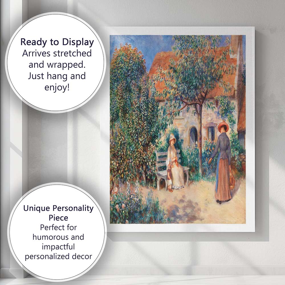 Renoir Garden Orchard Impressionist Country House Painting Canvas Wall Art Print Decor Picture Ready to Hang