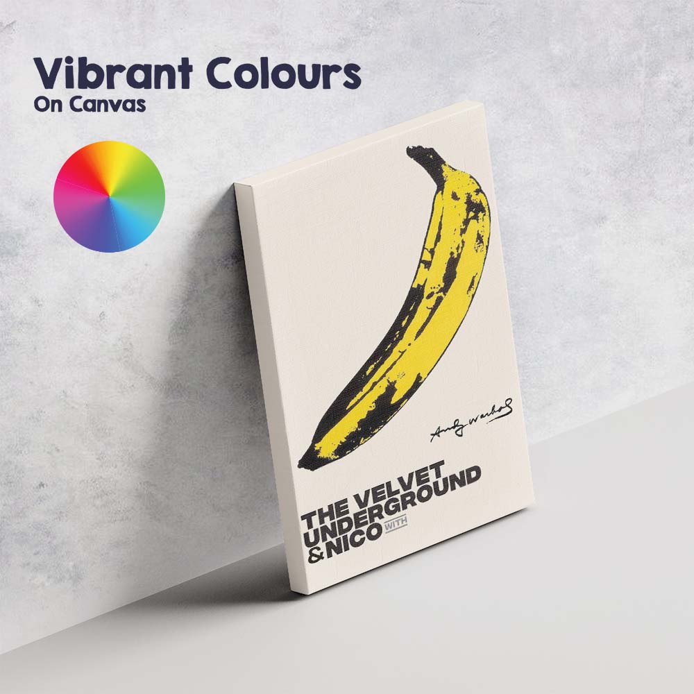 Pop Art Yellow Banana Music Album Inspired Graphic Canvas Wall Art Print Decor Picture Ready to Hang
