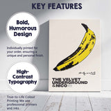 Pop Art Yellow Banana Music Album Inspired Graphic Canvas Wall Art Print Decor Picture Ready to Hang