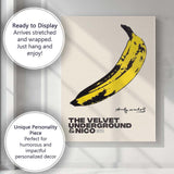 Pop Art Yellow Banana Music Album Inspired Graphic Canvas Wall Art Print Decor Picture Ready to Hang