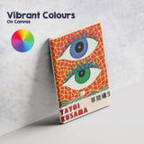 Yayoi Kusama Vibrant Pop Art Eye Pattern Illustration Canvas Wall Art Print Decor Picture Ready to Hang