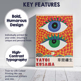 Yayoi Kusama Vibrant Pop Art Eye Pattern Illustration Canvas Wall Art Print Decor Picture Ready to Hang
