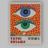 Yayoi Kusama Vibrant Pop Art Eye Pattern Illustration Canvas Wall Art Print Decor Picture Ready to Hang