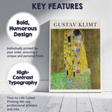 Gustav Klimt The Kiss Gold Art Nouveau Romantic Couple Canvas Wall Art Print Decor Picture Ready to Hang