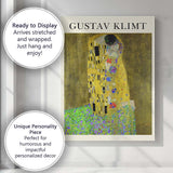 Gustav Klimt The Kiss Gold Art Nouveau Romantic Couple Canvas Wall Art Print Decor Picture Ready to Hang
