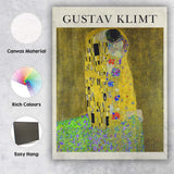 Gustav Klimt The Kiss Gold Art Nouveau Romantic Couple Canvas Wall Art Print Decor Picture Ready to Hang